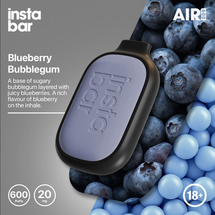 Air 600 Blueberry Bubblegum Disposable Vape 20mg