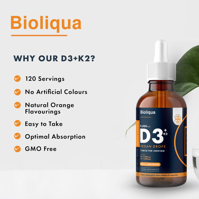 Vitamin D3+K2 Liquid Drops | 60ml