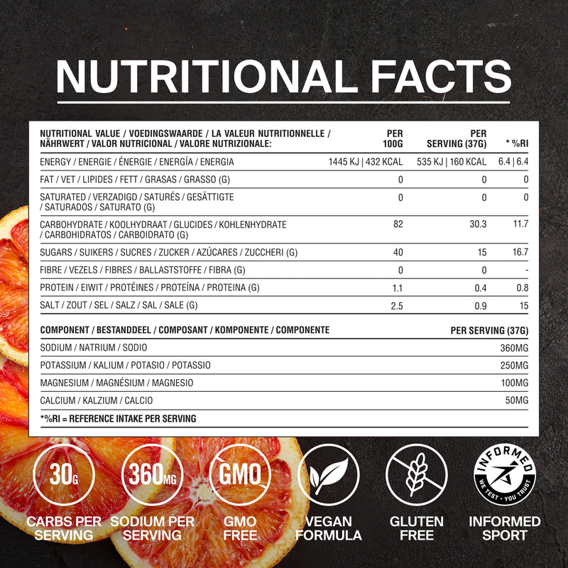 MIX+ Blood Orange: Dual-Carb & Electrolyte Mix