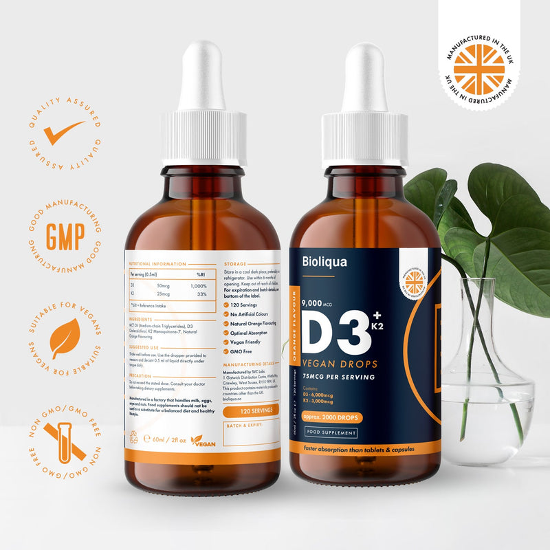 Vitamin D3+K2 Liquid Drops | 60ml