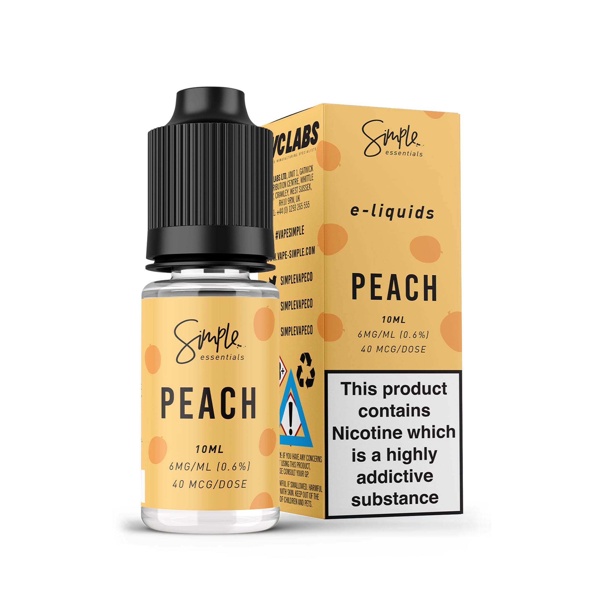 Peach 10ml-Vape Simple